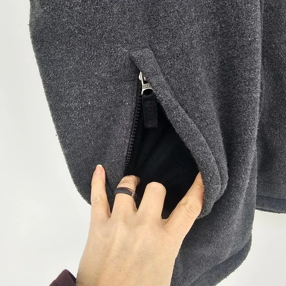 Vintage Abercrombie & Fitch Fleece Full Zip Vest L Navy Colorblock 90s Outdoor - Picture 4 of 10